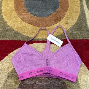 NWT Outdoor Voice Steeplechase Bra Sports Bra
Un-Padded Purple Size Small